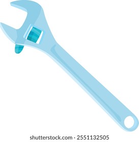 Una llave azul con un objeto azul en el centro
