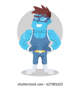 blue wrestler