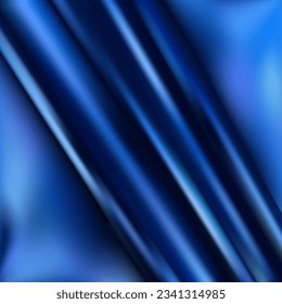 Blue wrinkled fabric texture. Close-up of soft cotton cloth, may be used as background.