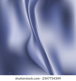Blue wrinkled fabric texture. Close-up of soft cotton cloth, may be used as background.