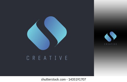Blue wwo arrow logo with simple concept design