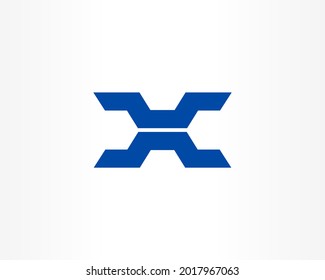 plantilla de icono de diseño del logotipo de Blue X Concept