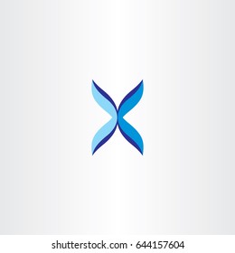 blue x logo letter logotype sign 