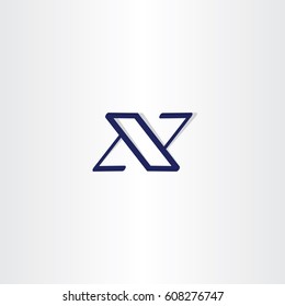 blue x logotype icon letter font