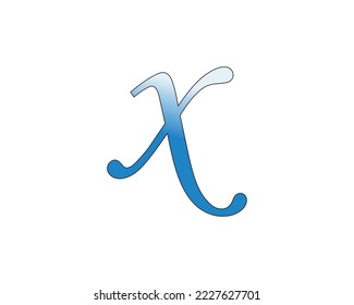 Blaues x Vektordesign für Ihr Logo