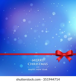 blue xmas greeting background