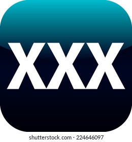 Blue Xxx Icon Button Phone Www Stock Vector (Royalty Free) 224646097
