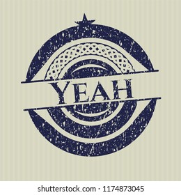 Blue Yeah rubber grunge texture seal