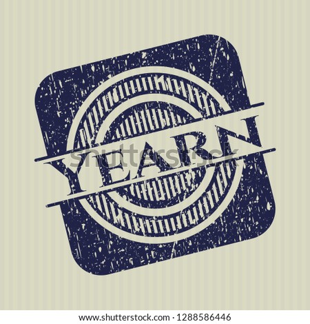 Blue Yearn grunge stamp