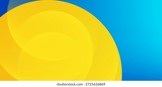 Fondo abstracto azul y amarillo con la composición circular de las Formas 