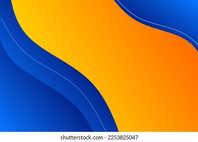 Blue and yellow abstract background design 