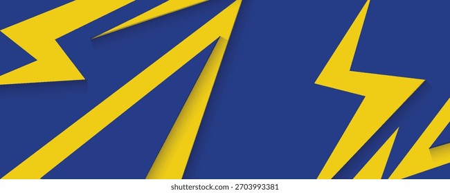 Blue yellow abstract background overlap layer on bright space with cutout shape effect decoration. Modern graphic design element car decal style concept for web banner, flyer, card, or brochure cover