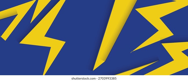 Blue yellow abstract background overlap layer on bright space with cutout shape effect decoration. Modern graphic design element car decal style concept for web banner, flyer, card, or brochure cover