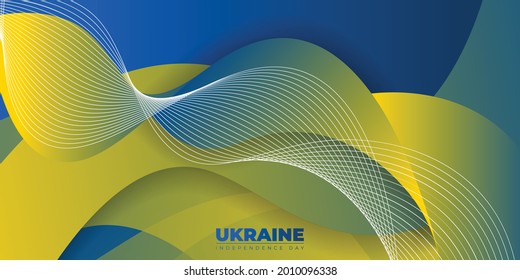 Blue yellow abstract background for Ukraine independence day design. good template for Ukraine national day