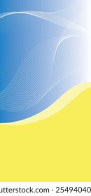 Blue and yellow abstract corporate waves background illustration of a background