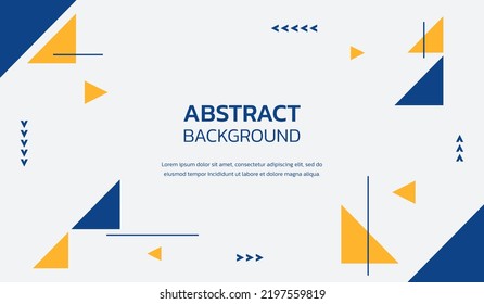 Blue and yellow abstract geometric background vector illustration