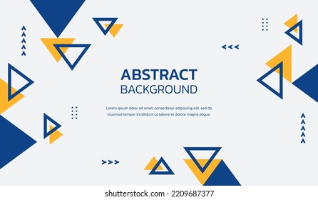 Ilustración del vector de fondo geométrico abstracto azul y amarillo