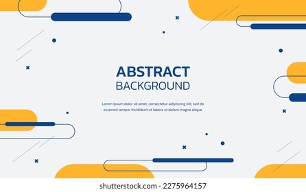 Ilustración del vector de fondo geométrico abstracto azul y amarillo