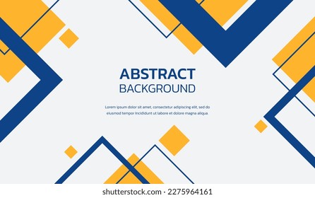 Blue and yellow abstract geometric background vector illustration