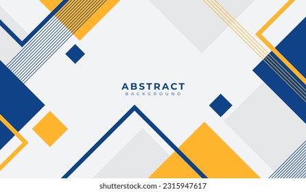 Blue and yellow abstract geometric background vector illustration