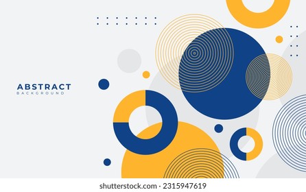Ilustración del vector de fondo geométrico abstracto azul y amarillo