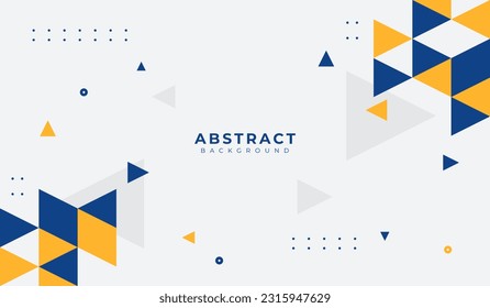 Ilustración del vector de fondo geométrico abstracto azul y amarillo