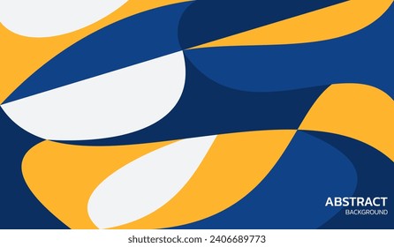 Ilustración del vector de fondo geométrico abstracto azul y amarillo