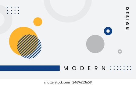 Fondo geométrico abstracto azul y amarillo Ilustración vectorial
