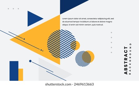 Blau und gelb abstrakte geometrische Hintergrund-Vektorillustration