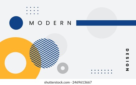 Fondo geométrico abstracto azul y amarillo Ilustración vectorial