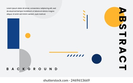 Fondo geométrico abstracto azul y amarillo Ilustración vectorial