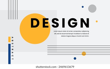 Blue and yellow abstract geometric background vector illustration