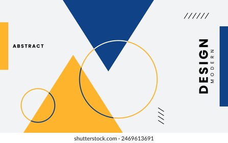 Blue and yellow abstract geometric background vector illustration