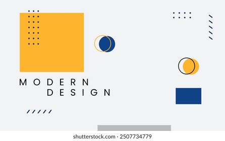 Blue and yellow abstract geometric background vector illustration