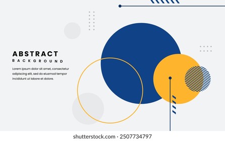 Blue and yellow abstract geometric background vector illustration