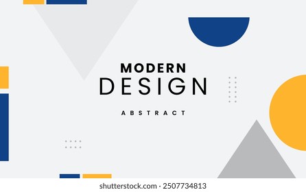 Ilustración vectorial de fondo geométrico abstracto azul y amarillo