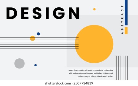 Ilustración vectorial de fondo geométrico abstracto azul y amarillo