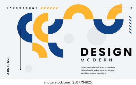 Blue and yellow abstract geometric background vector illustration