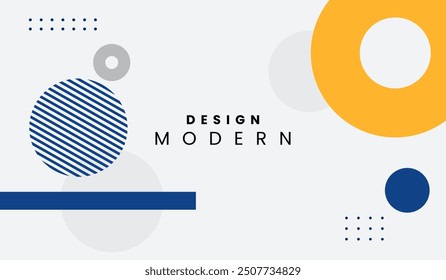 Ilustración vectorial de fondo geométrico abstracto azul y amarillo