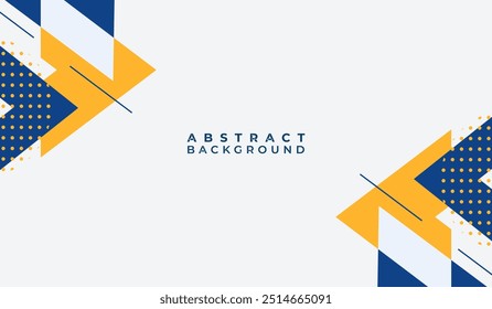 Blue and yellow abstract geometric background vector illustration