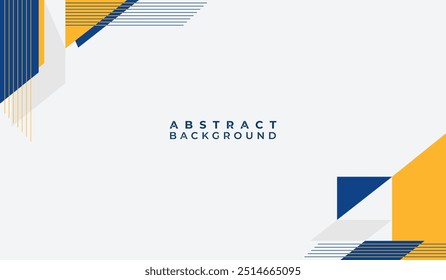 Blue and yellow abstract geometric background vector illustration