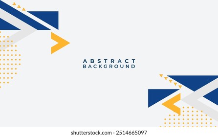 Ilustración vectorial de fondo geométrico abstracto azul y amarillo