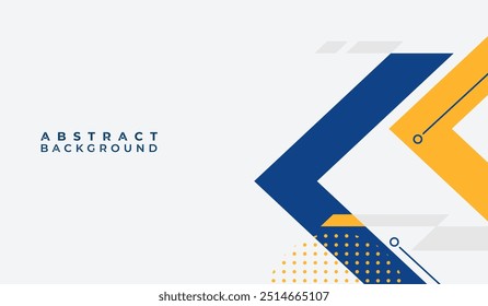 Blue and yellow abstract geometric background vector illustration