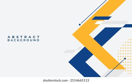 Ilustración vectorial de fondo geométrico abstracto azul y amarillo