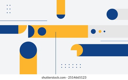 Blaue und gelbe abstrakte geometrische Hintergrund Vektorgrafik