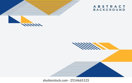Ilustração do vetor de fundo geométrico abstrato azul e amarelo