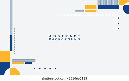 Ilustración vectorial de fondo geométrico abstracto azul y amarillo