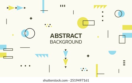 Ilustración vectorial de fondo geométrico abstracto azul y amarillo