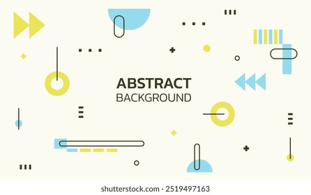 Ilustración vectorial de fondo geométrico abstracto azul y amarillo