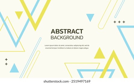 Ilustración vectorial de fondo geométrico abstracto azul y amarillo